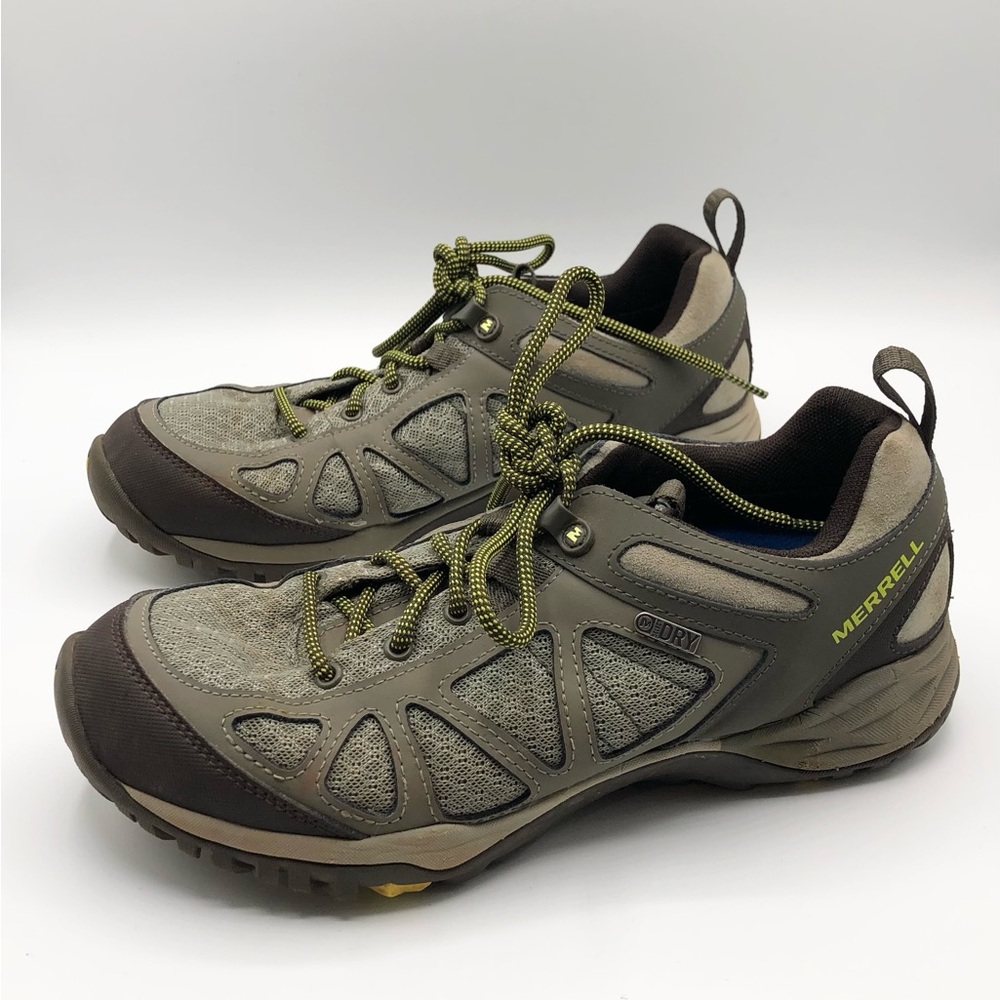 Merrell Outdoor Activewear Sneakers Grey Green Tan Brown Women’s Size 8.5